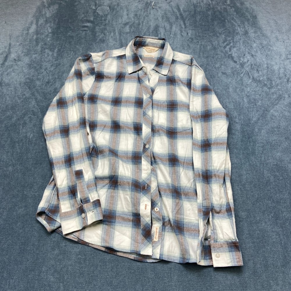 Weatherproof Vintage Flannel Shirt Women L Multicolor Plaid Comfort Stretch